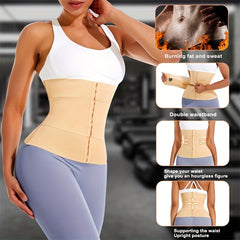 Front Buckle Waist Trainer Tummy Wrap Slim Girdle Belt