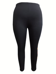Halloween Sports Leggings Women's Plus Pumpkin Print Fitness Leggings