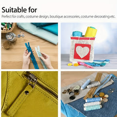 Random No 3 Zipper For Clothes Jeans Sewing Crafts Tailor Nylon Loop Zipper