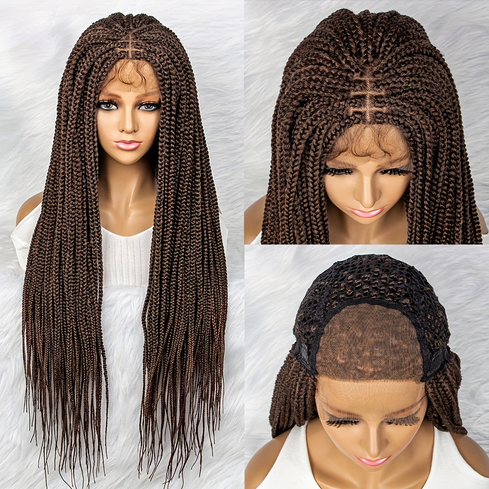 Long Braided Wig 4 4 Lace Front Twist Braid Wigs for Women Girls