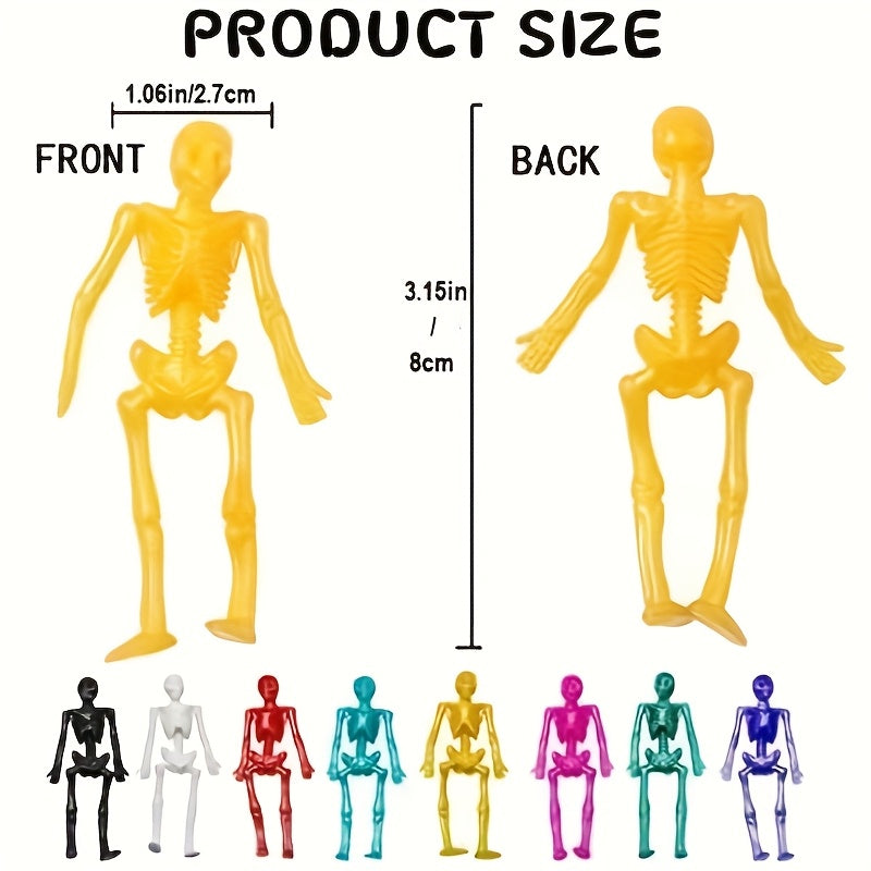 8pcs Halloween Stretchy Skeleton Toys for Party Favors