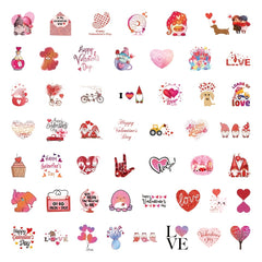 50 Romantic Vinyl Stickers Waterproof for Laptops Water Bottles