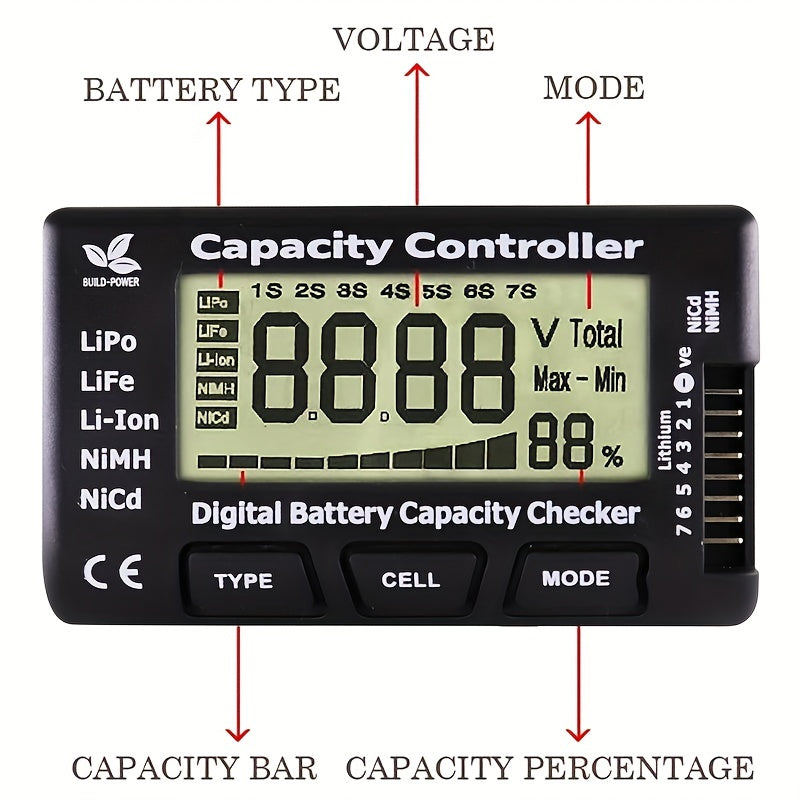 Cellmeter 7 Voltage Power Display Balance Function 1 7S