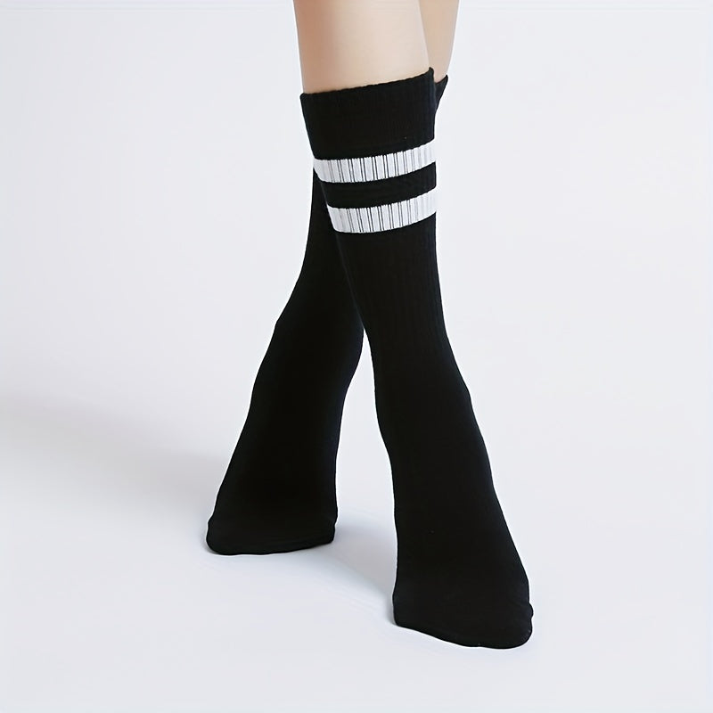 Soft Comfortable Yoga Socks Anti-Skid Breathable Mid-Calf Gripper Socks