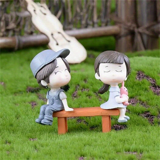 3pcs Wedding Couple Cake Ornament for Micro Landscape DIY Decoration