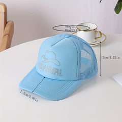 Rhinestone Decor Couple Baseball Cap Adjustable Candy Sun Hats