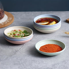 5pcs Colorful Snack Plates for Camping Picnic and BBQ