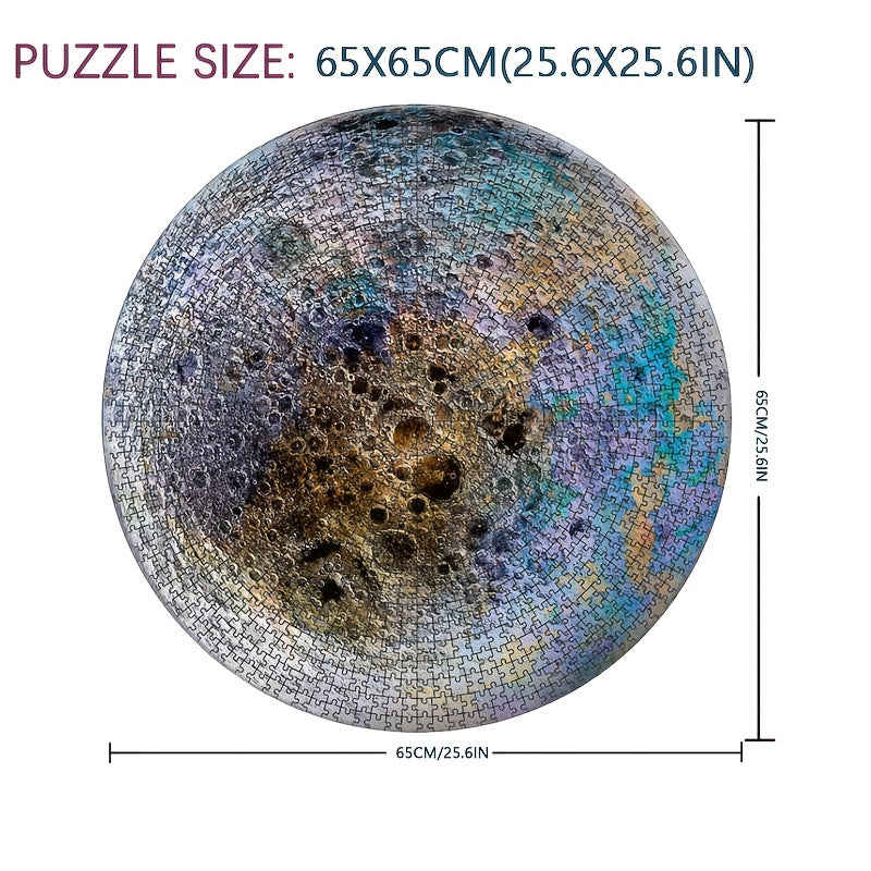 1000pcs Colorful Moon Puzzle Round Artistic Wall Decor