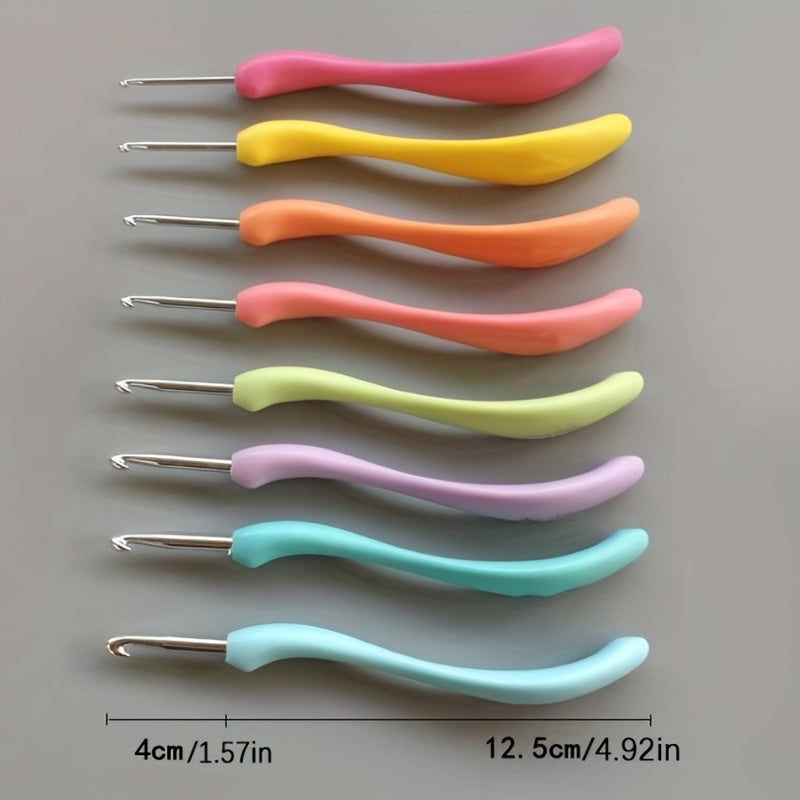 8pcs Soft Handle Crochet Needle Set for Beginners and Experienced Crocheters