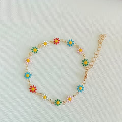 Adjustable Daisy Bracelet for Girls Teens - Jewelry Gift