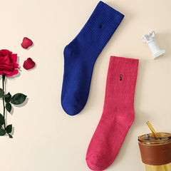 2 Pairs Q Pattern Sports Socks Women's Stockings