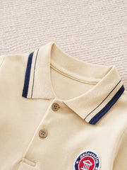 Toddler Baby Boys Lapel Pullover Top Long Sleeve Casual Sweatshirt