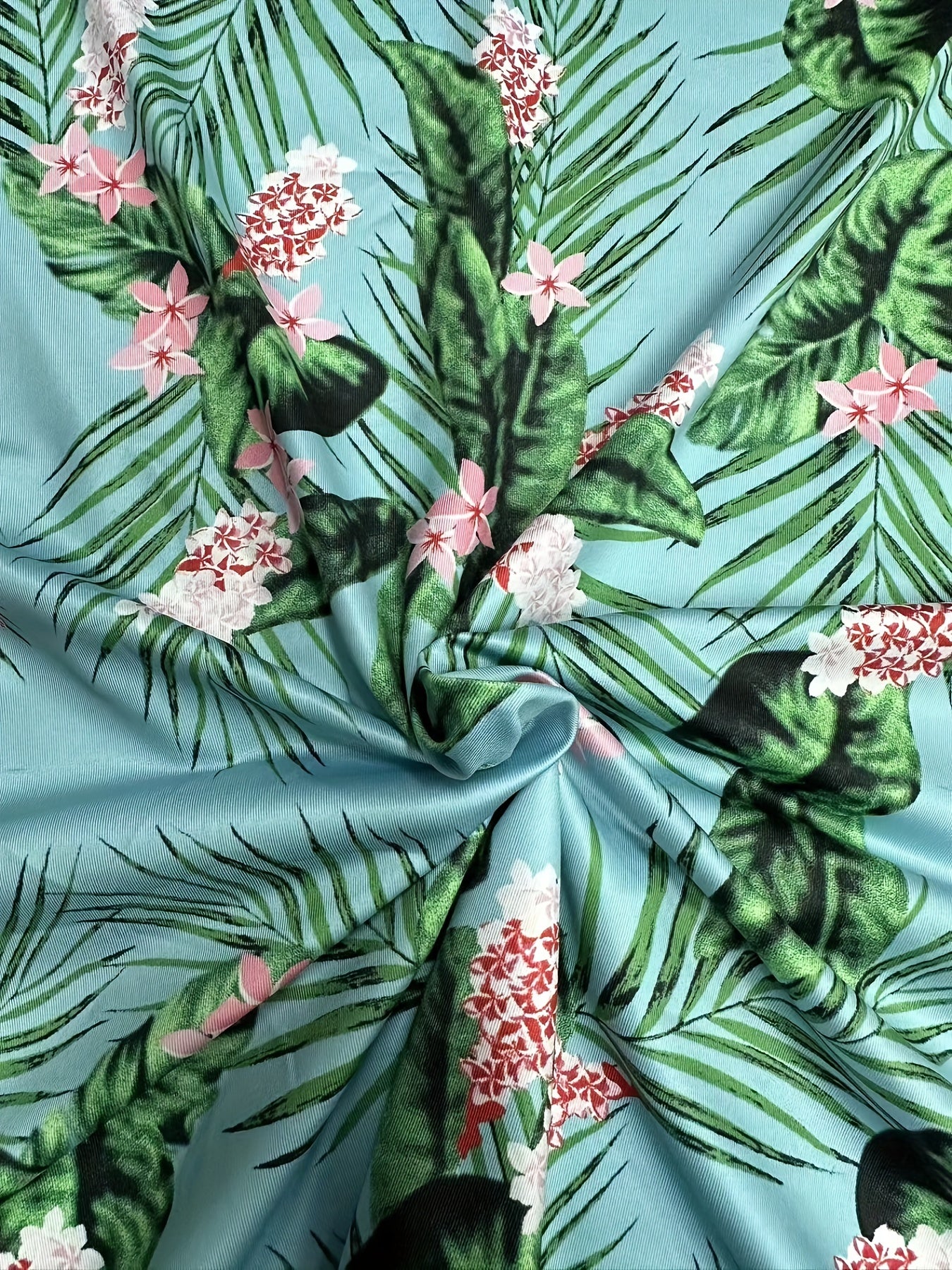 Boho Tank Top Women's Plus Tropical Print V Neck Slight Stretch