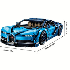 Golden Futuristic Sports Car Building Blocks Set Toy