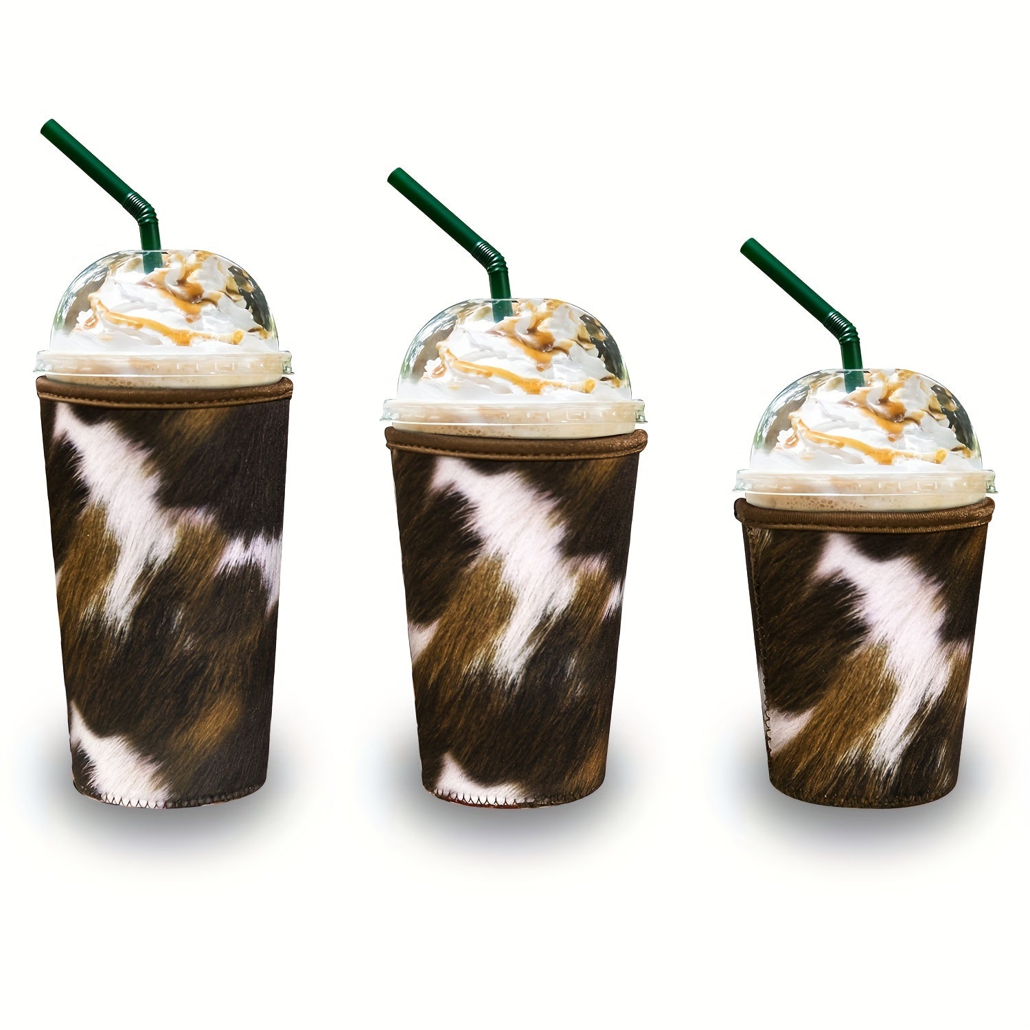 3pcs Neoprene Cup Sleeve w/Handle Reusable Insulator for 16-32oz Cups