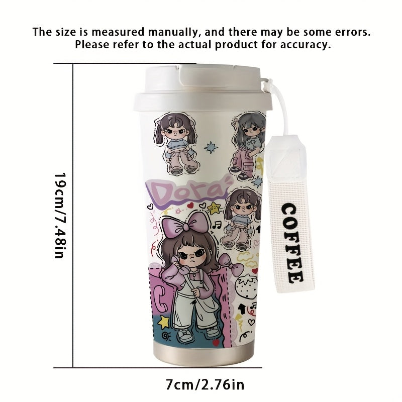 530ML Personalized Girl Coffee Cup Dual Drink Insulated Cup