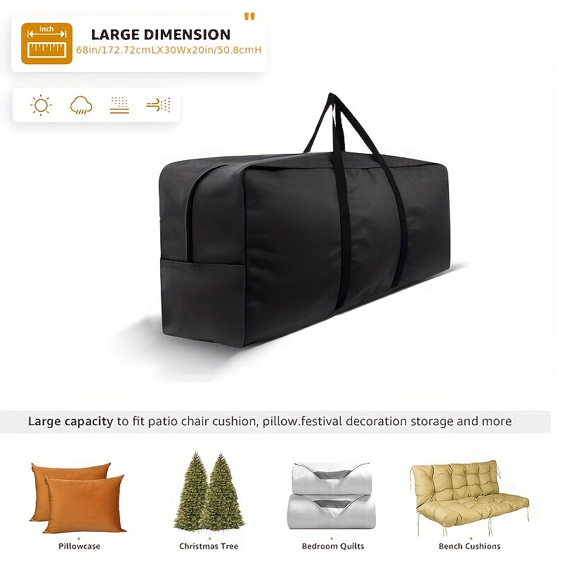 600D Oxford Cloth Reusable Grocery Bag Large Capacity Foldable Tote Bag