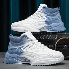 Men's Lace up Gradient Skate Shoes High Top