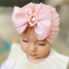 Rhinestone Baby Hat with Big Bow