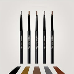 Double Ended Eyebrow Pencil with Brush, Waterproof, Auto Rotating, 5 Colors