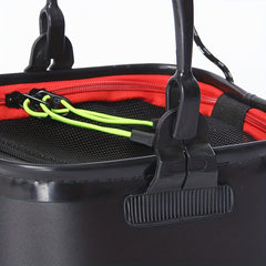 Portable Folding Fishing Bucket Hanging Rope Square Fishing Barrel