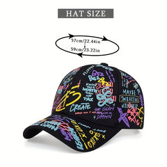 Casual Summer Graffiti Baseball Cap - Men's/Women's