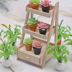1:12 Scale Wooden Planter Pot Dollhouse Garden Decor Furniture
