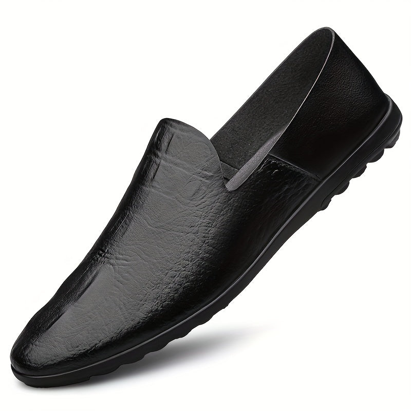 Men's PU Leather Loafer Shoes Slip On Non-slip Driving Shoes