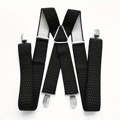 Dot Printed Suspenders For Men Elastic X back Suspenders
