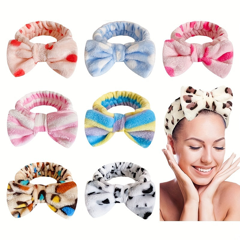 3PCS Spa Wash Face Headband Coral Fleece Hair Holder