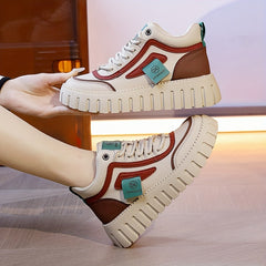 Women's Platform Lace-Up Board Shoes