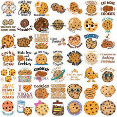 50pcs Cartoon Cookies Graffiti Stickers Waterproof DIY Stickers