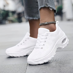 Women's Casual Dance Shoes Air Cushion Weaving Sneakers Arch Support