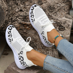Leopard Print Sneakers Lightweight Running Shoes