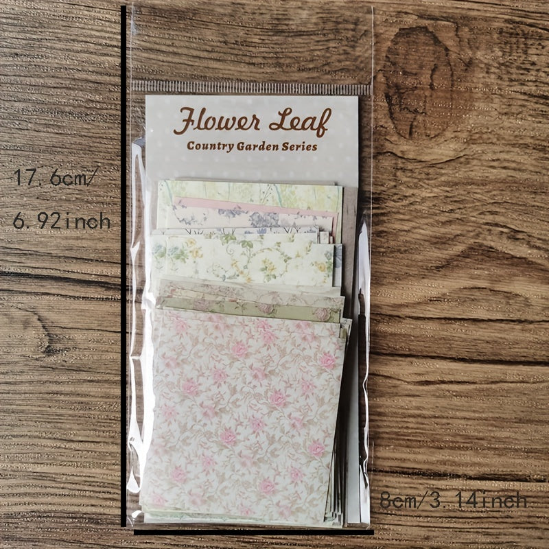 60pcs Retro Letter Handbook Creative Paper Flower Collage Sticky Notes