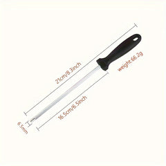Professional 33cm Carbon Steel Rod Sharpener for Food Trucks