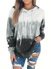 Tie Dye Kangaroo Pocket Hoodie Casual Long Sleeve Hoodie Sweatshirt