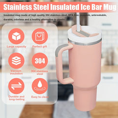 1200ml 40Oz Tumbler With Handle, Vacuum Insulated Water Bottle