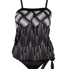 Dot Print Cami Top & Panty Swimsuit Set