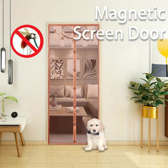 Coffee Brown Magnetic Screen Door Keep Bugs Out Let Breeze In