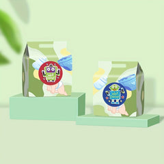240pcs Cartoon Robot Stickers Paper Self-adhesive Reward Stickers for Students