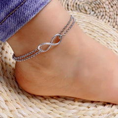 Double Layer Anklet Style Bracelet For Women & Girls