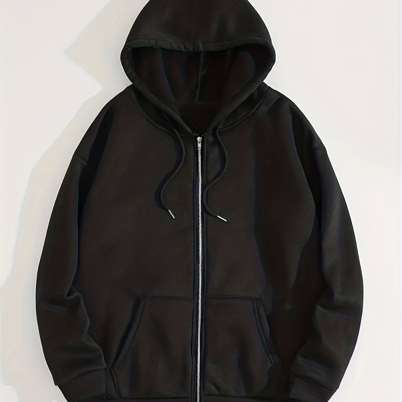 Solid Kangaroo Pocket Hoodie Casual Long Sleeve Hoodies Sweatshirt