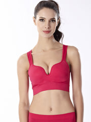 Seamless Sporty Push Up Bra Wireless Sports Bra For Running