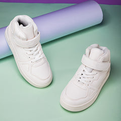 Women's Faux Leather Skate Shoes Flat Non Slip Sneakers