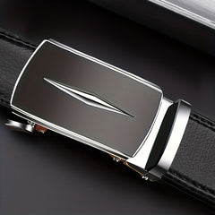 Men's PU Leather Belt Automatic Buckle Pants Belt