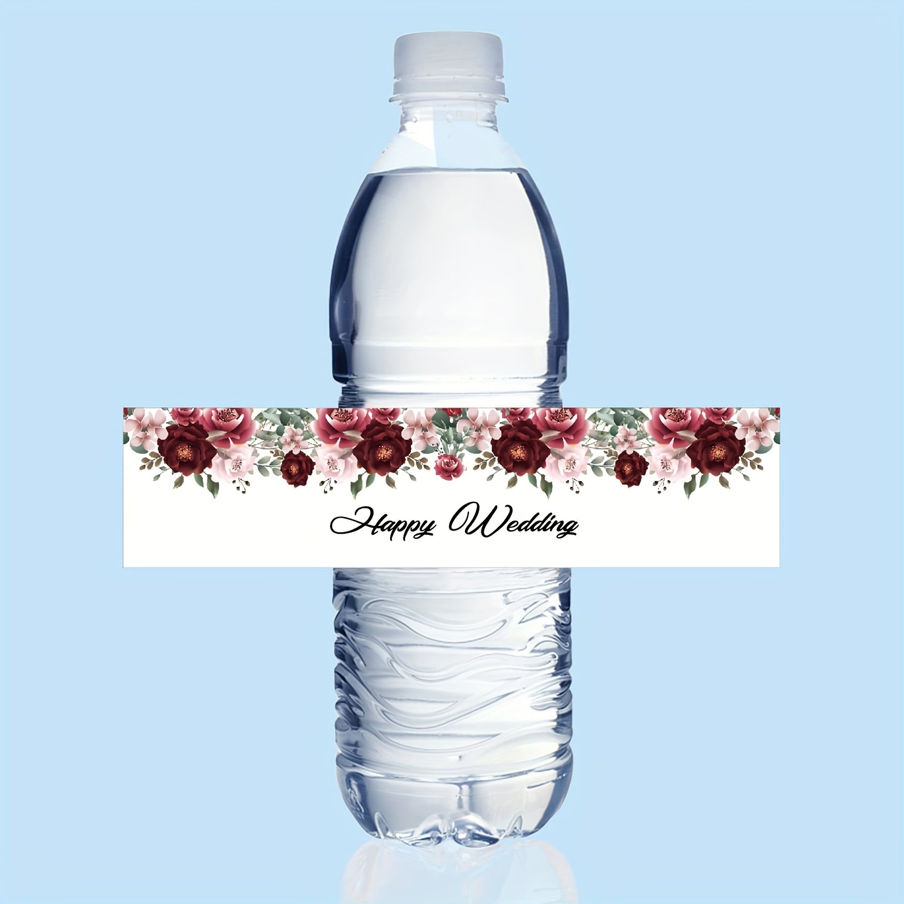 Elegant Wedding Water Bottle Sticker Set