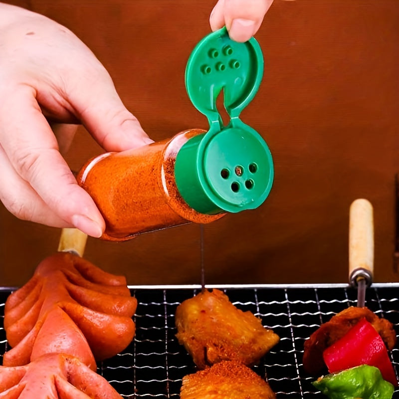 5pcs Spice Shakers Plastic Seasoning Jar, Creative Design, Salt Pepper Storage