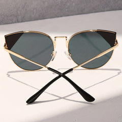 Y2K Cat Eye Sunglasses Anti Glare Metal UV400