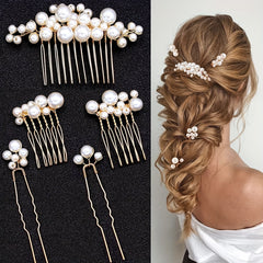 5pcs Bridal Pearls Hair Pins Hair Accessories For Brides